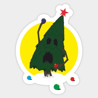 Crazy spruce for the Christmas Sticker